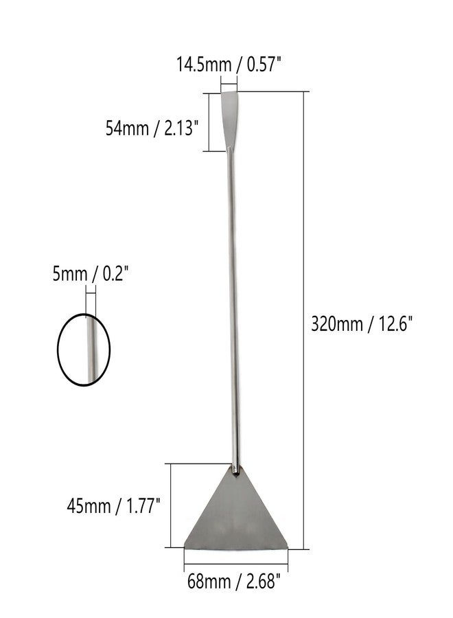 اتول مارت ملعقة تنظيف أحواض السمك من يوتول مارت، مصنوعة من الفولاذ المقاوم للصدأ، طويلة، لتنظيف الرمل والطحالب، أدوات تنظيف أحواض السمك والنباتات، ملحقات لتنسيق أحواض السمك - Image 2