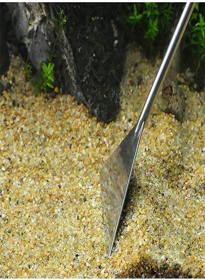 اتول مارت ملعقة تنظيف أحواض السمك من يوتول مارت، مصنوعة من الفولاذ المقاوم للصدأ، طويلة، لتنظيف الرمل والطحالب، أدوات تنظيف أحواض السمك والنباتات، ملحقات لتنسيق أحواض السمك - Image 4