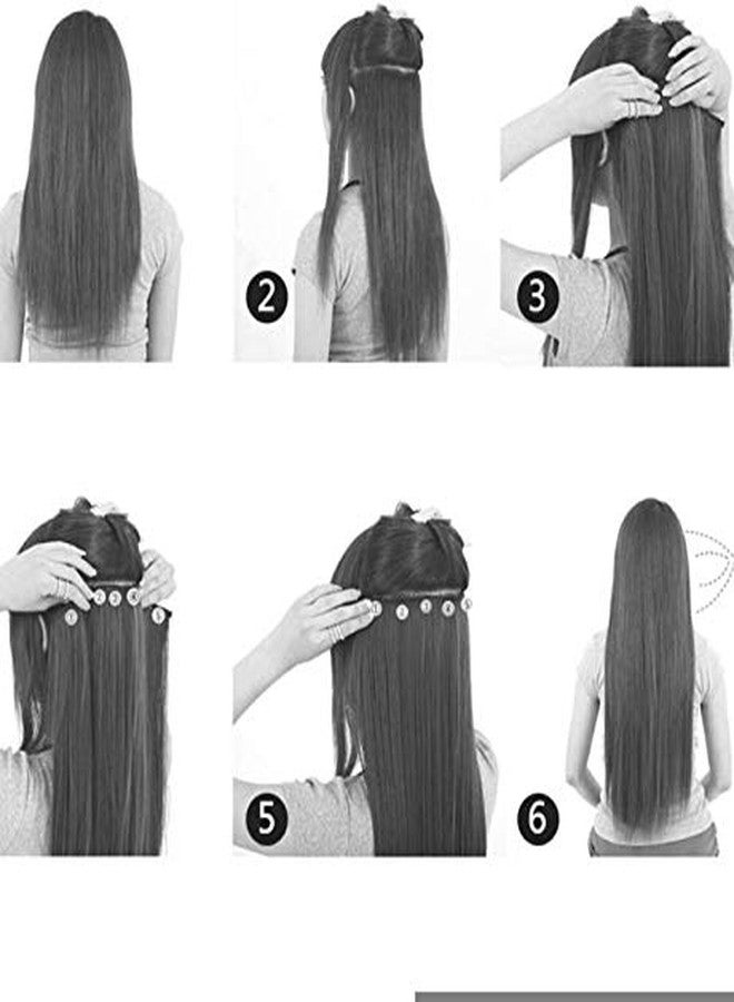Nat Clip based Synthetic Hair Extension (Looks like Real Hair) (Curly-Black Color) - Image 4