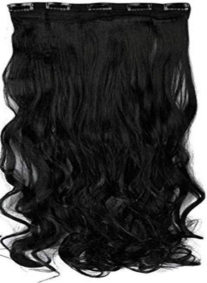Nat Clip based Synthetic Hair Extension (Looks like Real Hair) (Curly-Black Color) - Image 2