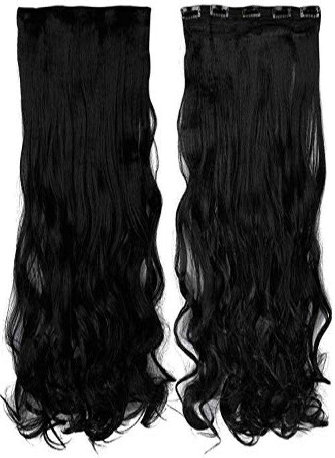 Nat Clip based Synthetic Hair Extension (Looks like Real Hair) (Curly-Black Color) - Image 3