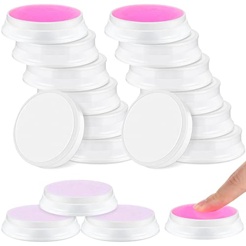 Zubebe 24 Pcs Finger Moistener for Paper Money Counting Wax Non Slip Fingertip Moisturizer Long Lasting Wet Finger Pad for Office to Grip Bills Document Counting Collating Sorting 0.35 oz(Pink) - Image 1