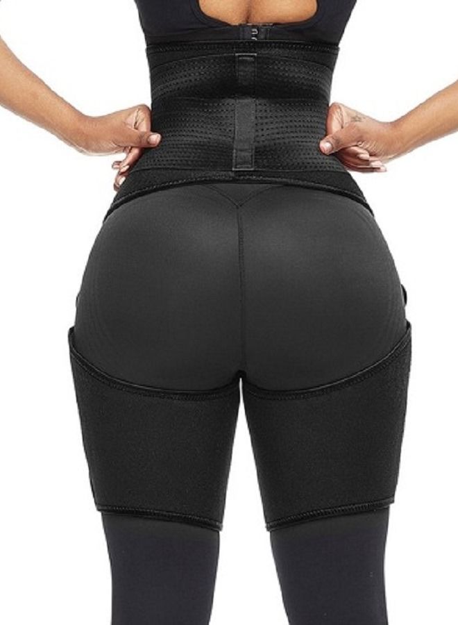 Dee trimmer 3-in-1 Black Active Wear Set for Women | Tummy Control Waist Trainer, Leg Trainer, and Slimming Body Shaping Set for Perfect Shape - Image 4