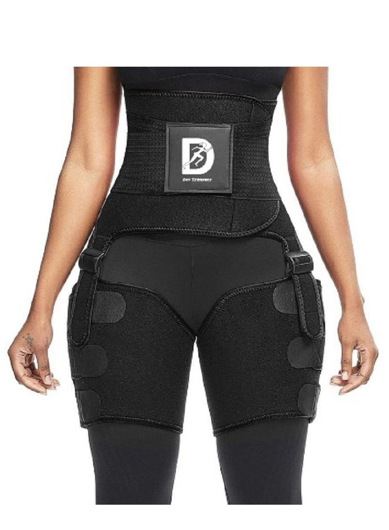 Dee trimmer 3-in-1 Black Active Wear Set for Women | Tummy Control Waist Trainer, Leg Trainer, and Slimming Body Shaping Set for Perfect Shape - Image 5