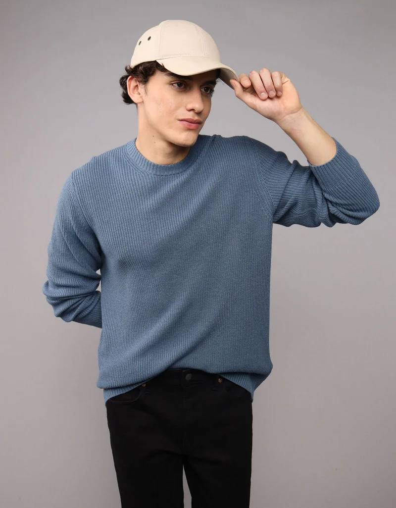 AE Waffle Crew Neck Sweater