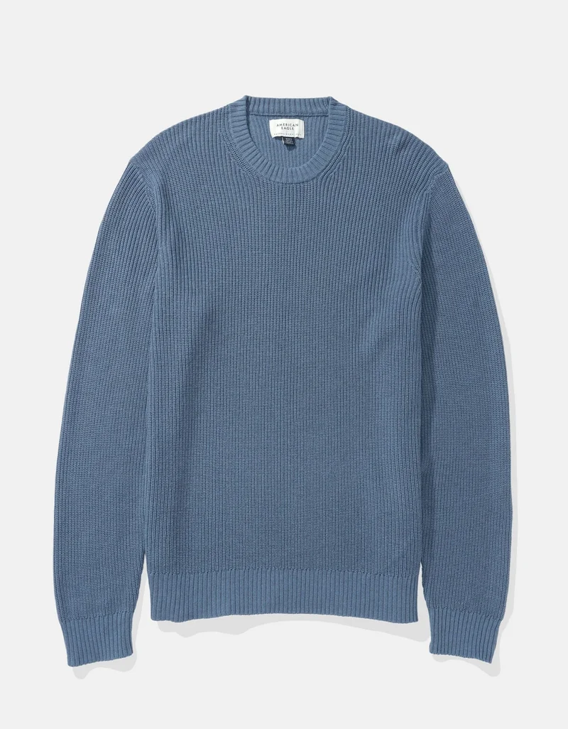 American Eagle  AE Waffle Crew Neck Sweater for Men | Best Price UAE