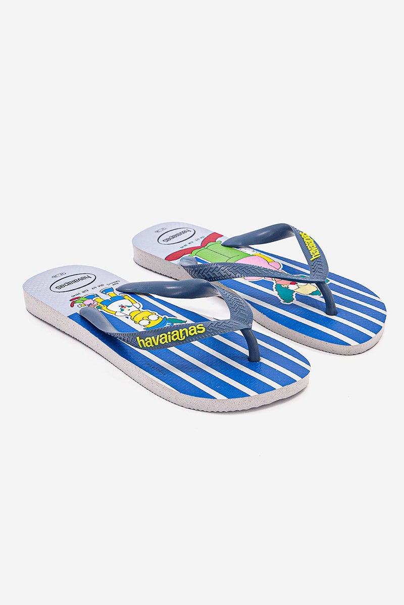 41 Hawthorn Women Slip On Simpsons Flip Flops, Ice Grey - Image 1