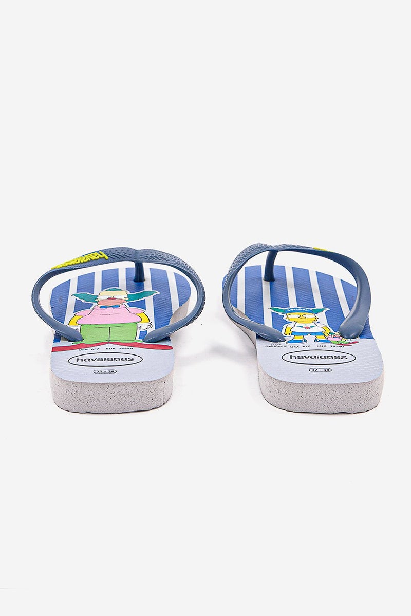 41 Hawthorn Women Slip On Simpsons Flip Flops, Ice Grey - Image 2