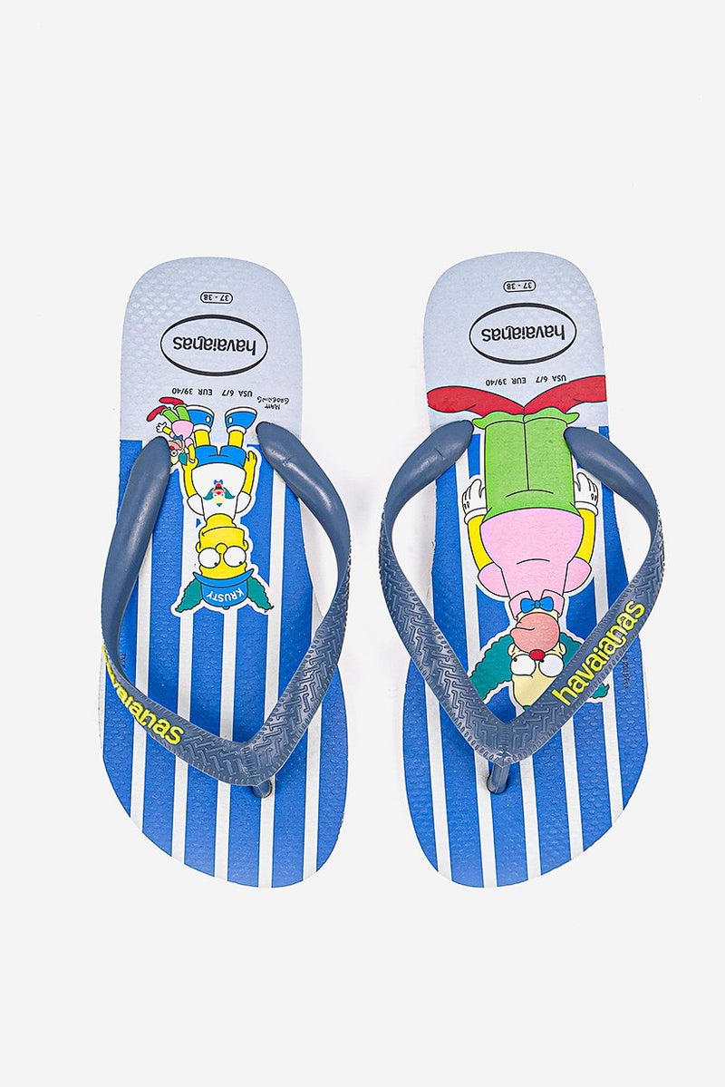 41 Hawthorn Women Slip On Simpsons Flip Flops, Ice Grey - Image 4