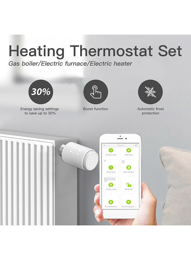 Generic 3.0 Thermostatic Radiator Valve Smart Thermostat Temperature Controller Weekly Programmable APP Control Voice Control Compatible with Google Home/ Alexa（ Hub Required)  - Image 5