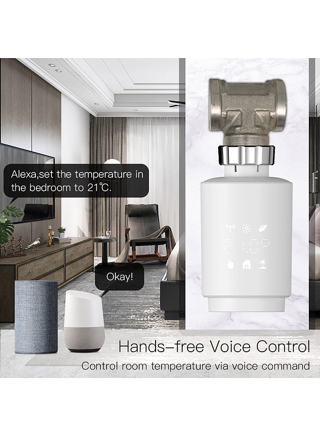 Generic 3.0 Thermostatic Radiator Valve Smart Thermostat Temperature Controller Weekly Programmable APP Control Voice Control Compatible with Google Home/ Alexa（ Hub Required)  - Image 3