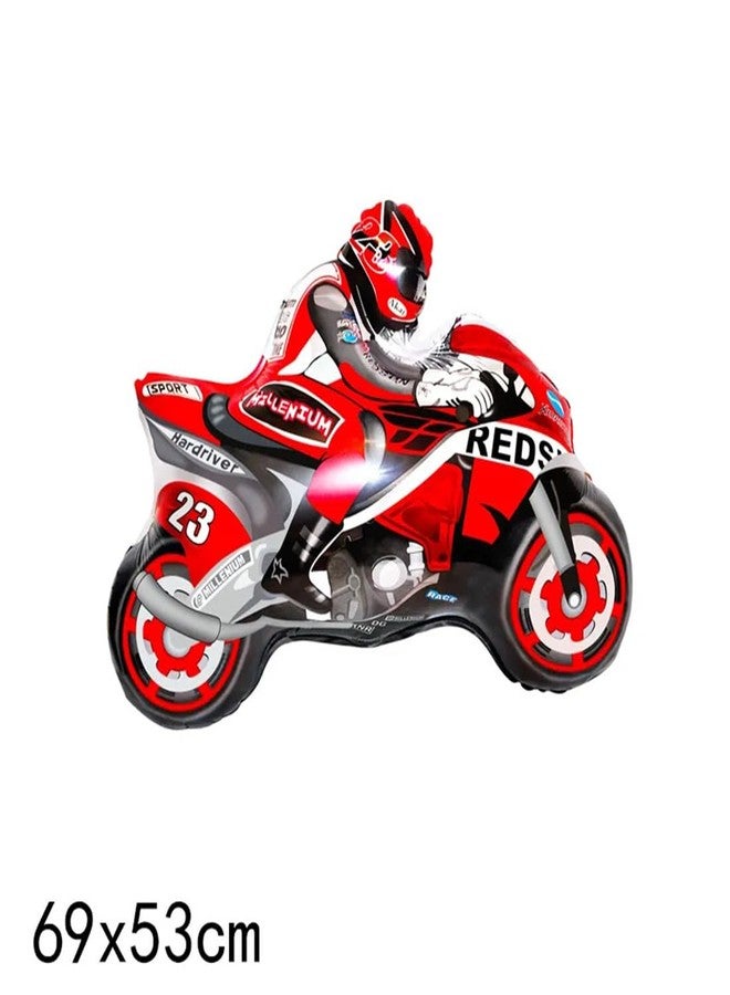 Morndew 3 PCS Motorcycles and Helmet Foil Balloons for Kids Sport Themed Party Birthday Party Baby Shower Wedding Party Decorations - Image 3