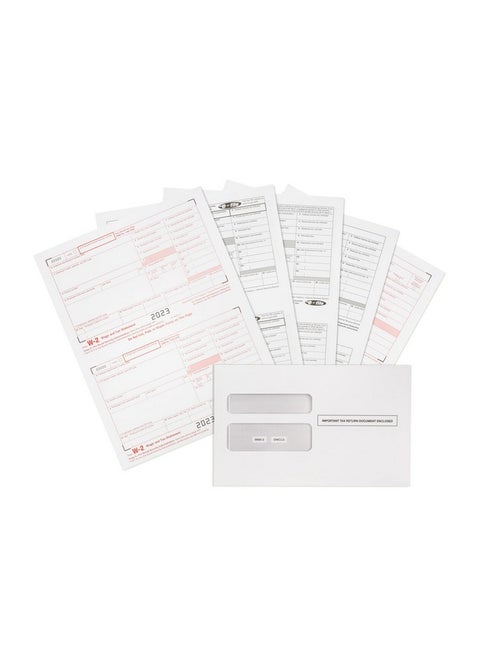 W2 Forms 2023 6 Part Tax Forms 25 Employee Kit Of Laser Forms Compatible With Quickbooks And Accounting Software 25 Self Seal Envelopes Included