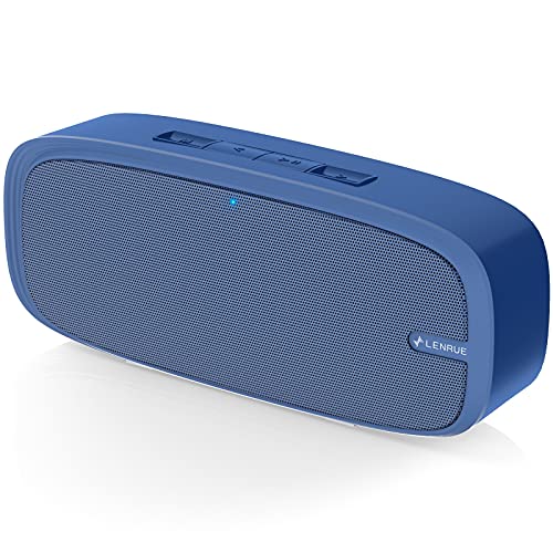 LENRUE Bluetooth Speaker, Wireless Portable Speaker with Loud Stereo Sound, Rich Bass, 12-Hour Playtime, Built-in Mic. Perfect for iPhone, Samsung and More (Blue) - Image 1