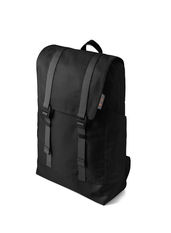 دايلي أوبجيكتز حقيبة ظهر DailyObjects Monkey Shoulder Black Taiga (19 لترًا) للمكتب والاستخدام اليومي | مصنوعة من مواد معاد تدويرها بنسبة 100% | حقيبة كتف للسفر | تتسع لأجهزة الكمبيوتر المحمولة حتى 14 بوصة | أحزمة كتف مبطنة متعددة الوظائف قابلة للتعديل وإغلاق بخطاف على شكل حرف G - Image 5