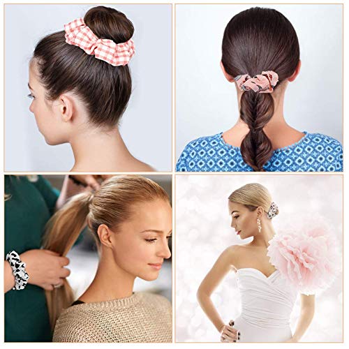 Trendy Club CHIROGRAPHY Chiffon Hair Bands Ponytail Ties Elegant Flower Hair Scrunchies for Girls Perfect Hair Accessory for Casual Wear Party Outfits and Everyday Use Set of 30 Pcs  - Image 5