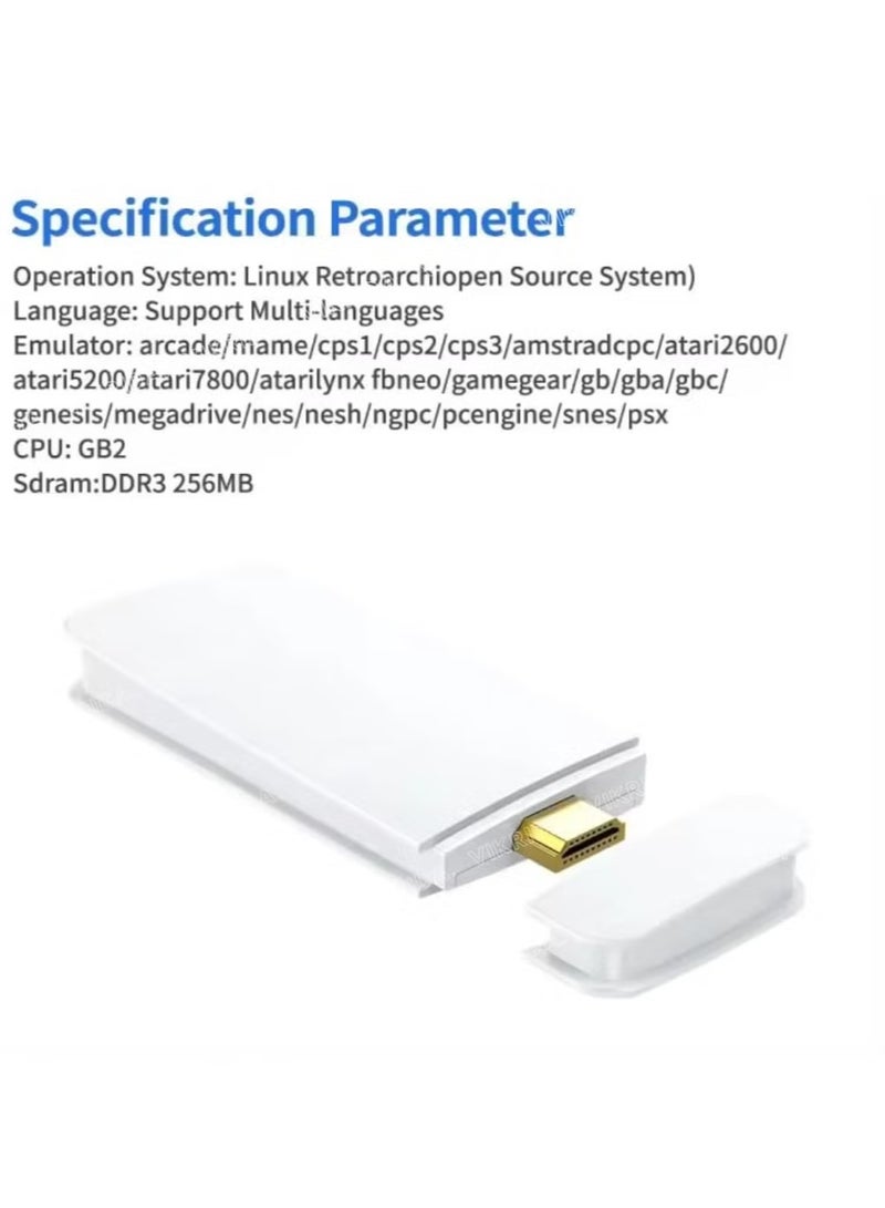 ELTRAZONE Plug  Play Video TV Game 4K Ultra HD Game Stick with 15,000+ Built-in Games || 9 Emulators, Wireless Retro Game Console with 64GB Storage – Perfect for Kids, Family Fun, and Nostalgic Gaming – Easy Setup, Retro Gaming System – White - Image 4