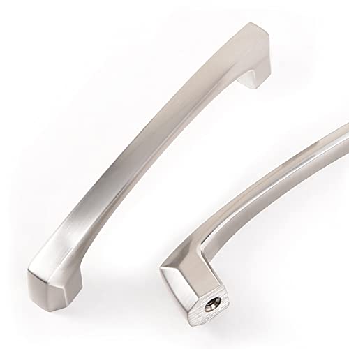 COTYKILEY 10 Pack 3.75Inch(96mm) Brushed Satin Nickel Kitchen Cabinet Handles Silver Cabinet Pulls Cabinet Door Handles Kitchen Cabinet Hardware - Image 1