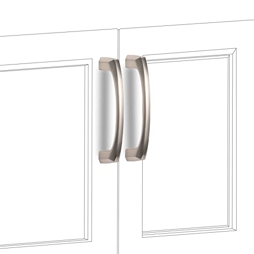 COTYKILEY 10 Pack 3.75Inch(96mm) Brushed Satin Nickel Kitchen Cabinet Handles Silver Cabinet Pulls Cabinet Door Handles Kitchen Cabinet Hardware - Image 4