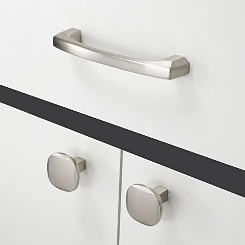 COTYKILEY 10 Pack 3.75Inch(96mm) Brushed Satin Nickel Kitchen Cabinet Handles Silver Cabinet Pulls Cabinet Door Handles Kitchen Cabinet Hardware - Image 3