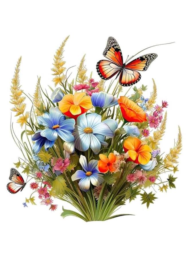 Toilet Stickers Bathroom Wall Decor Flowers Plant erflies Vinyl Sticker Wall Decals Peel and Stick Wall Stickers for Living Room Bedroom, Bathroom Self-Adhesive Toilet Seat Decals Decor - Image 3