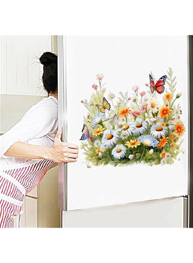 Toilet Stickers Bathroom Wall Decor Flowers Plant erflies Vinyl Sticker Wall Decals Peel and Stick Wall Stickers for Living Room Bedroom, Bathroom Self-Adhesive Toilet Seat Decals Decor - Image 5