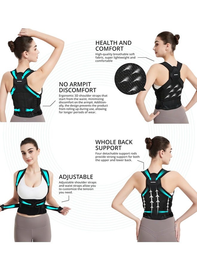 GUDOO Back Brace and Posture Corrector Back Straightener Posture Corrector Scoliosis and Hunchback Correction Spine Corrector Support Back Pain Adjustable Posture Trainer - Image 4