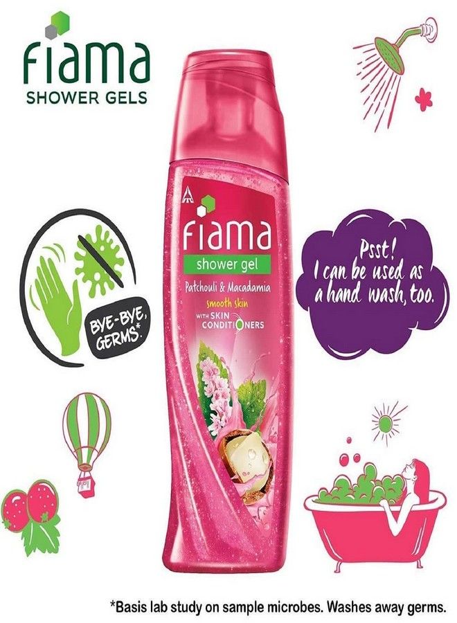 Fiama Fiama Shower Gel Patchouli & Macadamia, Body Wash With Skin Conditioners For Soft Glowing Skin, 250ml Bottle  - Image 2