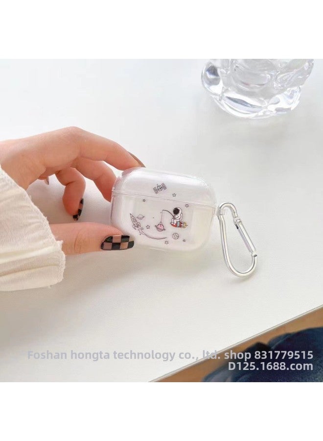 Digital Computer/iphone Protective Case - Fashionable Stylish Design Multiple Colors Available-Color:Star Fishing Astronaut Mountaineering Buckle Independent Packaging-Applicable Model:Airpods 3 Generations - Image 1