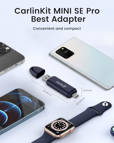 Carlinkit Mini SE Pro Wireless Adapter for OEM Wired CarPlay OEM Wired Android AutoCompatible with iOS 10 Android 10 and Above Fast Connection No Latency Deep Blue - Image 3