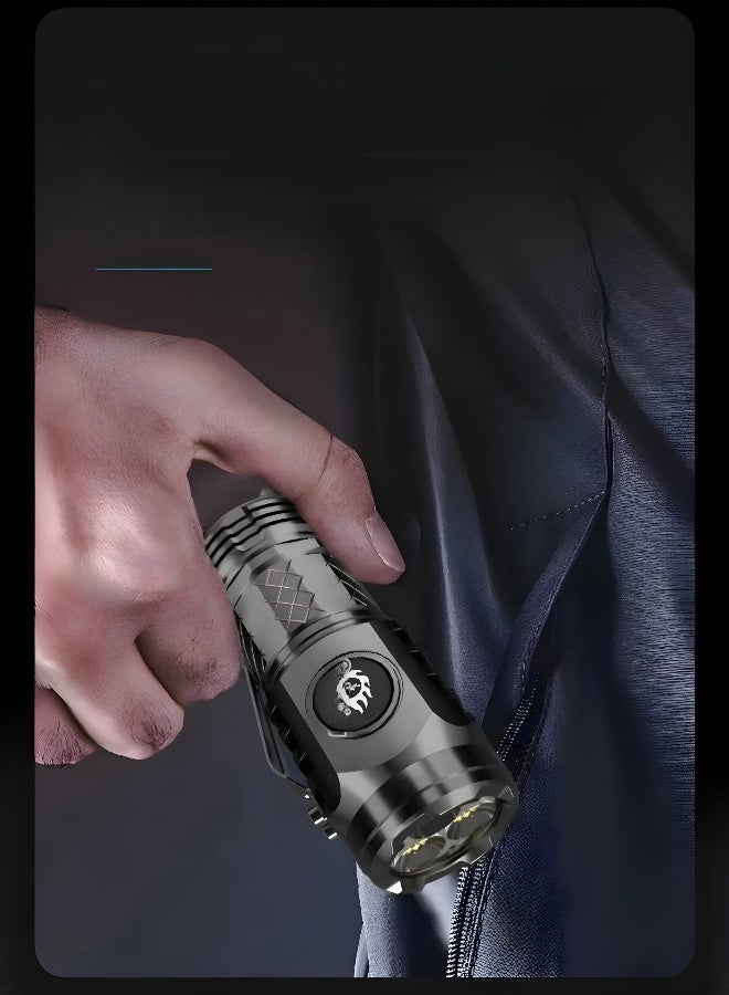 Strong light flashlight, super bright home rechargeable flashlight, outdoor night riding portable LED light, waterproof flashlight, super strong lumen, long-range flashlight - Image 3