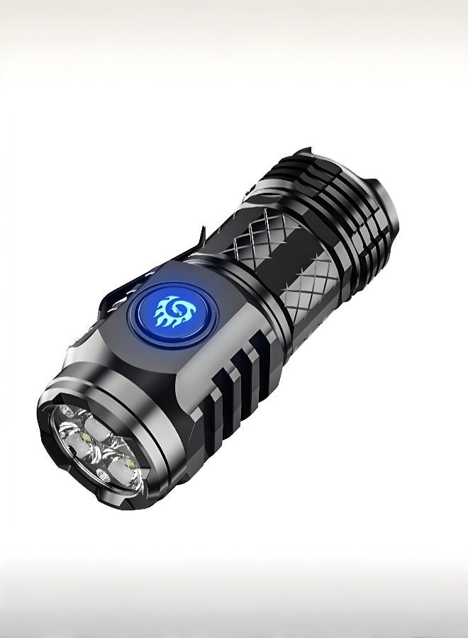 Strong light flashlight, super bright home rechargeable flashlight, outdoor night riding portable LED light, waterproof flashlight, super strong lumen, long-range flashlight - Image 1