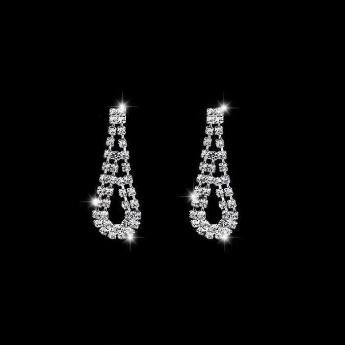 شافين Wedding Engagement Henna Drop Stone Women's Necklace Earring Set EG90