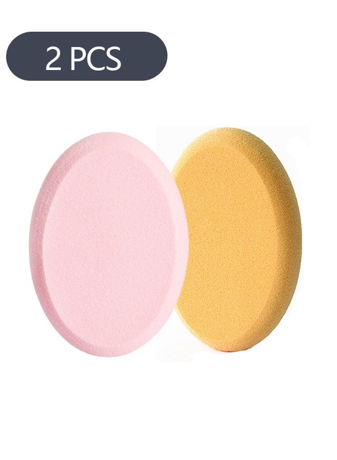 ibcccndc 2-Piece Oval Puff Powder Puff for Face Powder, Professional Sponge Beauty Makeup Wet and Dry Tools, Soft Makeup Puff for Setting Contouring Under Eyes - Image 1
