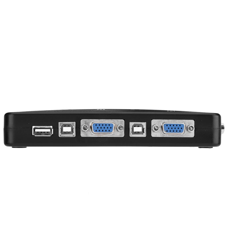 KVM Switch USB VGA Switcher Shared Port Support 1920x1440 Widescreen Display - Button Switch Plug and Play Standard USB 2.0 Interface for Online Games Hard Disk Video Recorders - Image 4