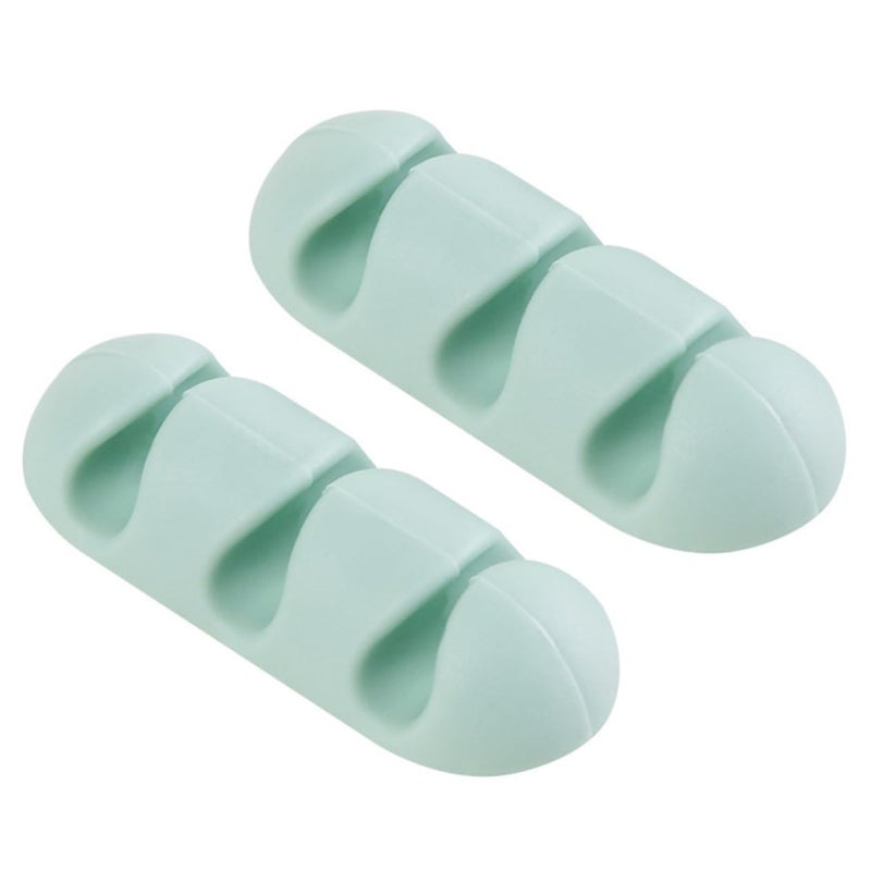 6 Pack Black Silicone Cable Holder Clips For Desktop Wire Organizer Easy Install - Image 1