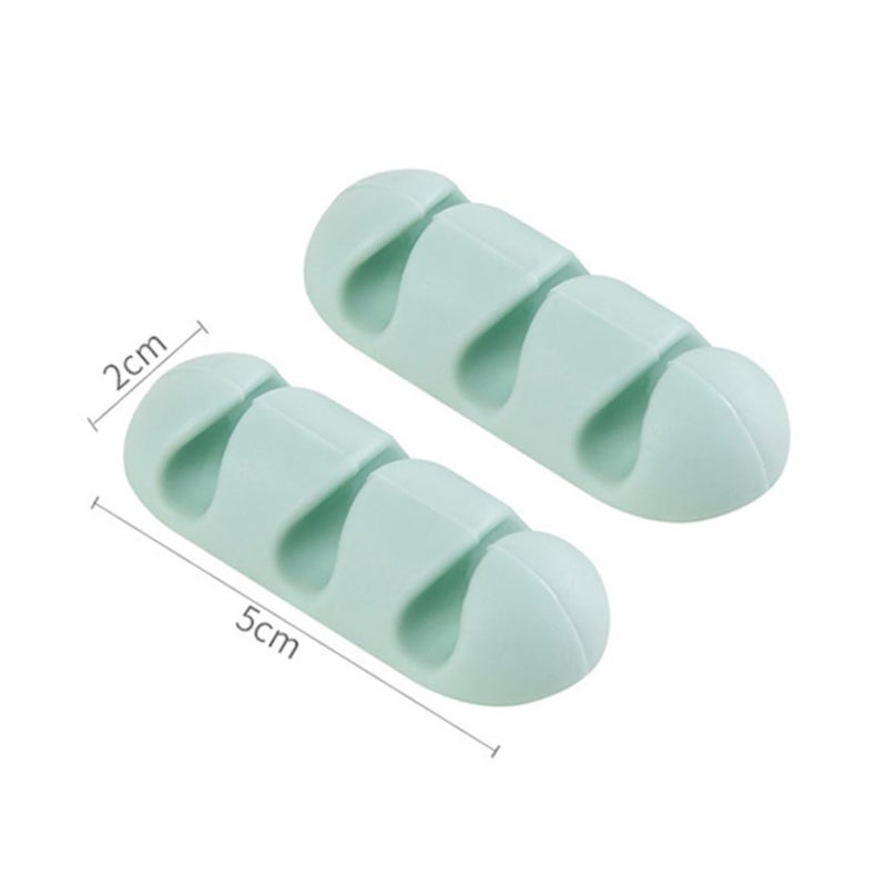 6 Pack Black Silicone Cable Holder Clips For Desktop Wire Organizer Easy Install - Image 3