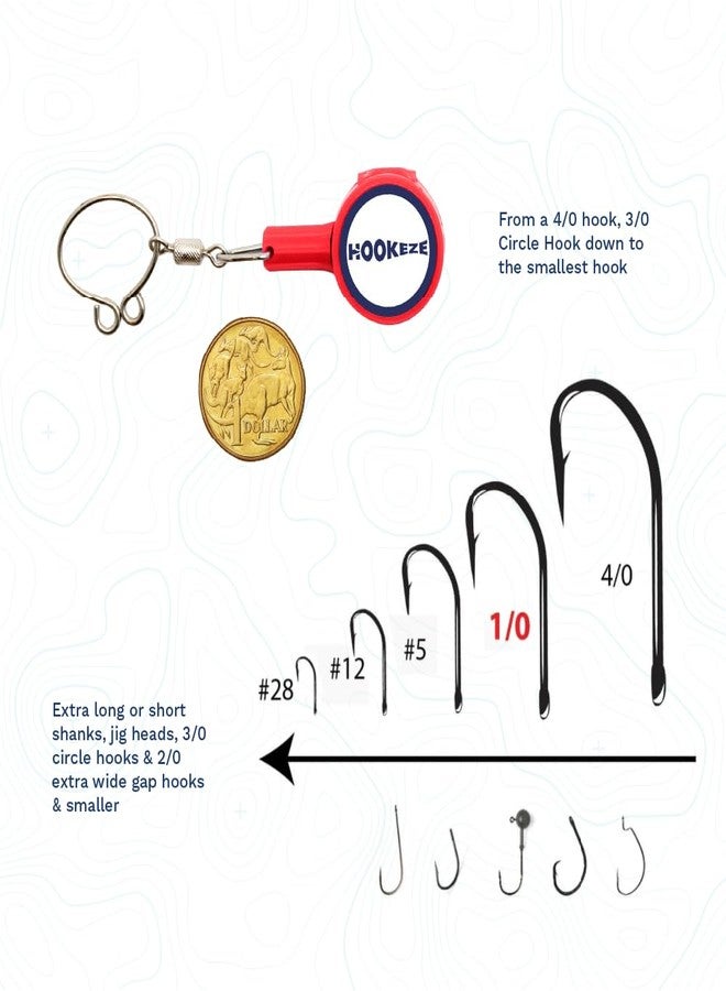 HOOK-EZE 2023 Updated Design Fishing Gear Knot Tying Tool | Pack of 2 | Protect From Fish Hooks | Tie Fishing Knots Easily | Cool Gadgets | Ice & Fly Fishing Gifts for Beginner Anglers - Red - Image 5