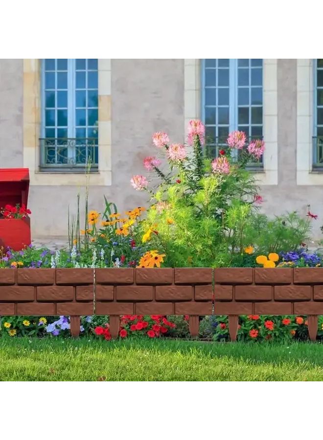 Red 4Pcs Foldable Garden Splicing Fence Plastic Lawn Partition Decoration - Image 5