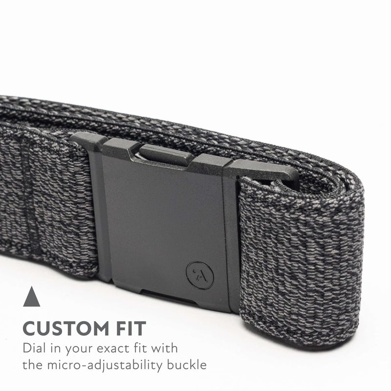 Arcade Belts A2 Atlas Long Adventure Belt: Heavy Duty Stretch, Metal Free Buckle, Heather Black - Image 3