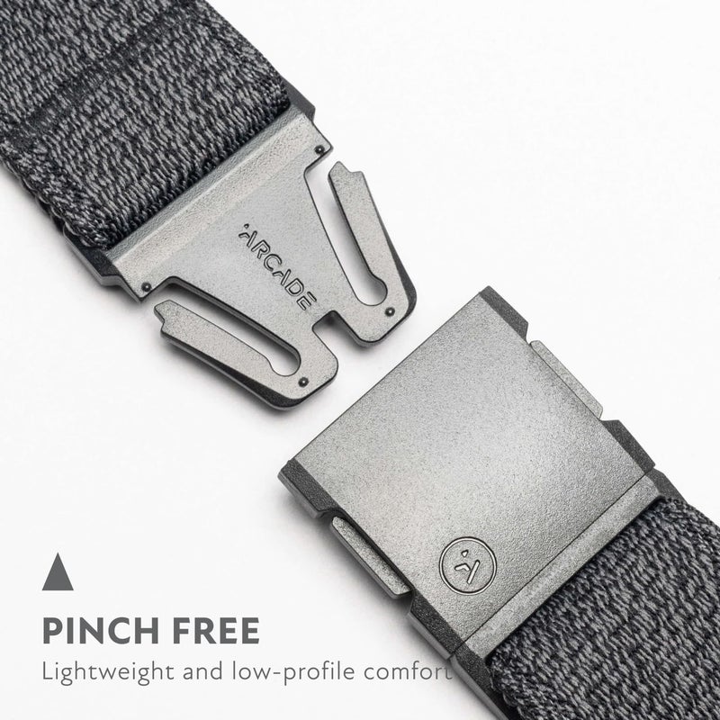 Arcade Belts A2 Atlas Long Adventure Belt: Heavy Duty Stretch, Metal Free Buckle, Heather Black - Image 2