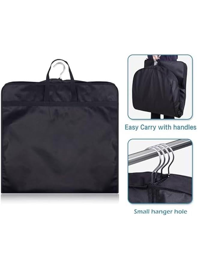 ميكسد TRASSLE 152CM Dress Garment Bags set of 3 for Hanging Clothes Travel, Gusseted Garment Bags for Closet Storage with Handles for Long Gowns, Coats (110CM)  - Image 4