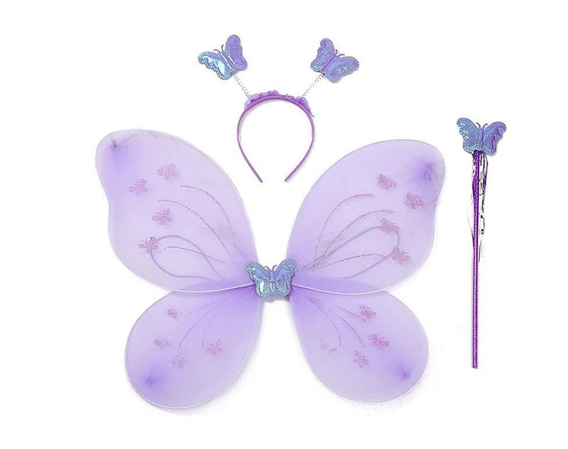 AK ANOLIHK Net Fairy Butterfly Wings Costume For Baby Girl (Fba Purple Wings) - Image 4