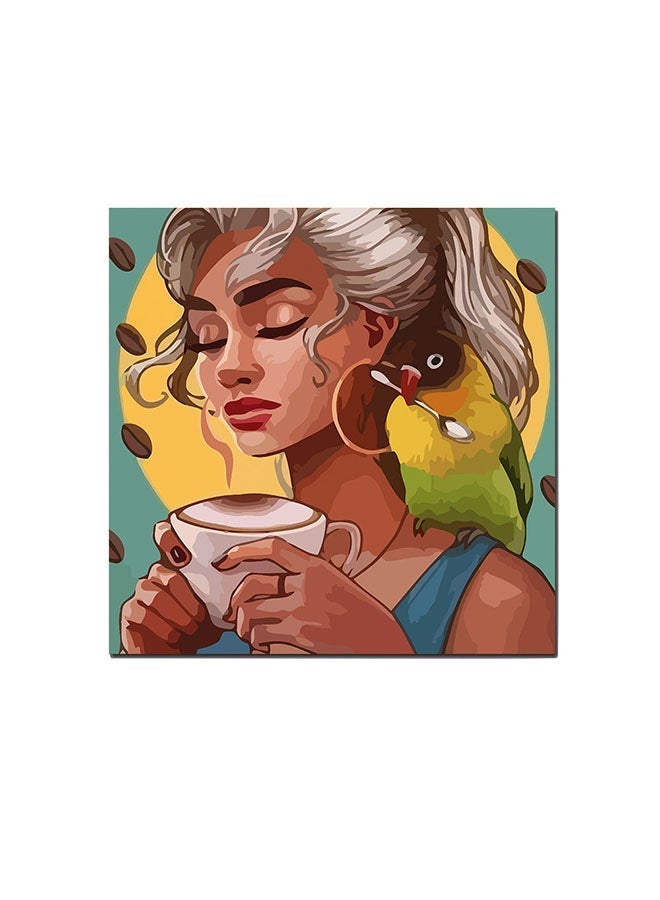 RYN Coffee Lover Wall Art Painting Multicolour 30 x 30centimeter - Image 2