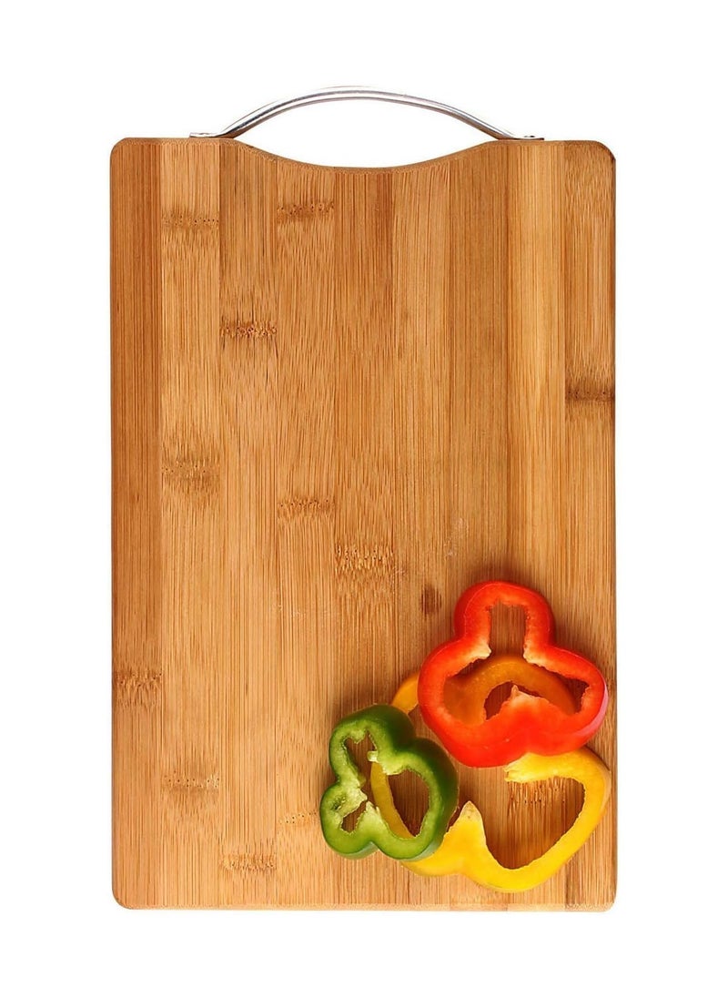 VIO Large Bamboo Wooden Cutting Chopping Dicing Serving Board for Vegetables Fruits Meat and Seving Cheese Breads Sushi Environment Friendly Moisture Resistant Long Lasting Size L 40 B 30 CM  - Image 2