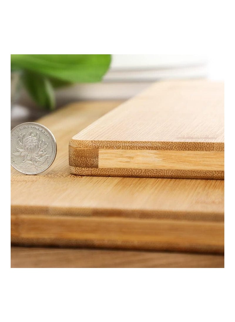 VIO Large Bamboo Wooden Cutting Chopping Dicing Serving Board for Vegetables Fruits Meat and Seving Cheese Breads Sushi Environment Friendly Moisture Resistant Long Lasting Size L 40 B 30 CM  - Image 5