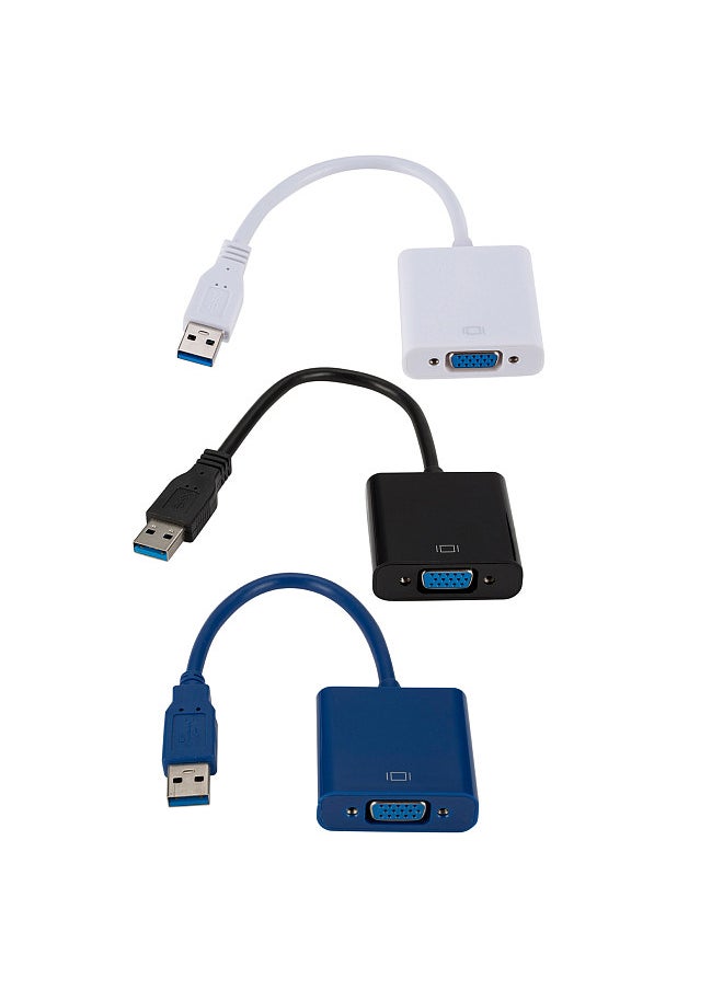 Generic - USB3.0 To VGA Adapter USB to VGA External Video Card VGA Converter for Desktop Laptop PC to Monitor Projector - Image 1