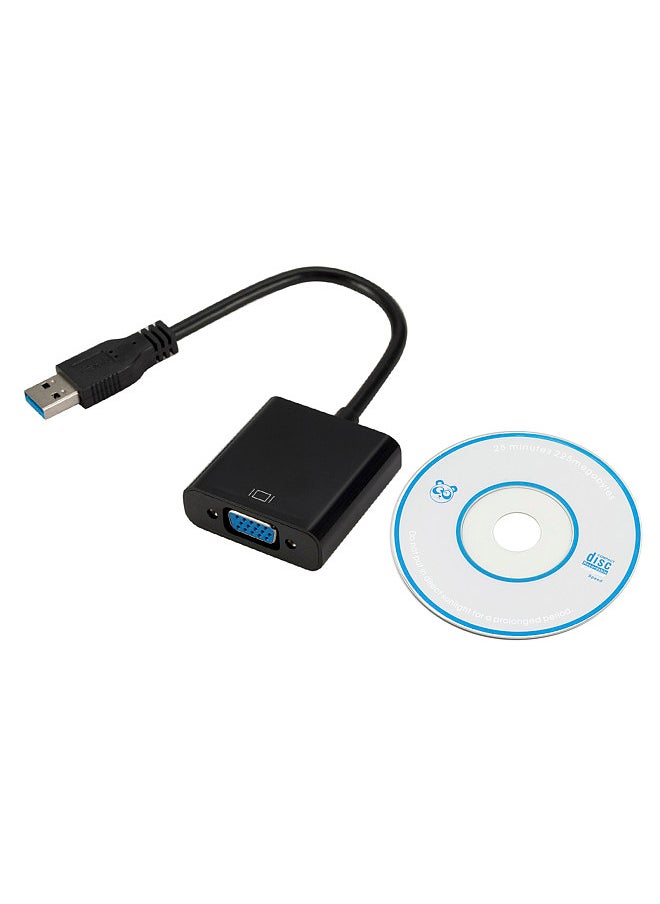 Generic - USB3.0 To VGA Adapter USB to VGA External Video Card VGA Converter for Desktop Laptop PC to Monitor Projector - Image 1