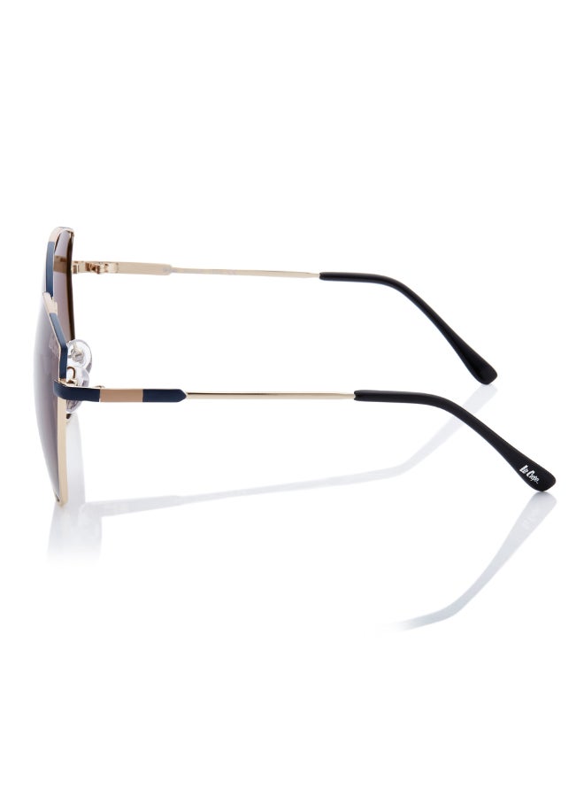 Lee Cooper Women Polarized Sunglasses Gold Frame Gradient Brown Mirror Lens 59mm  - LC1202C02 - Image 3