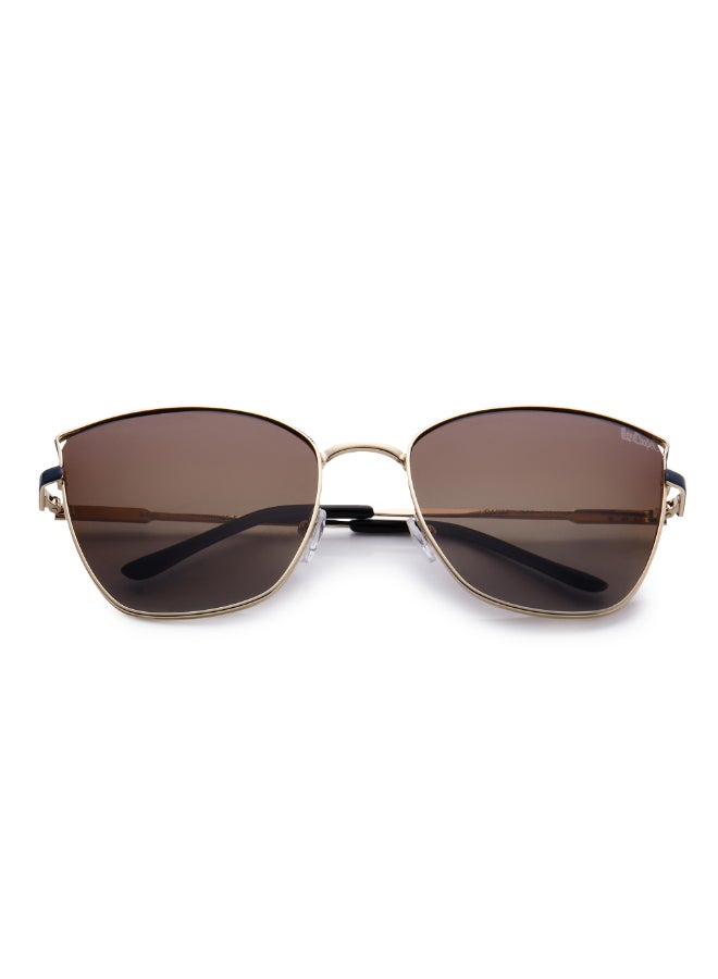 Lee Cooper Women Polarized Sunglasses Gold Frame Gradient Brown Mirror Lens 59mm  - LC1202C02 - Image 5